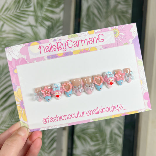 My Melody Charms Acrylic Press on nails