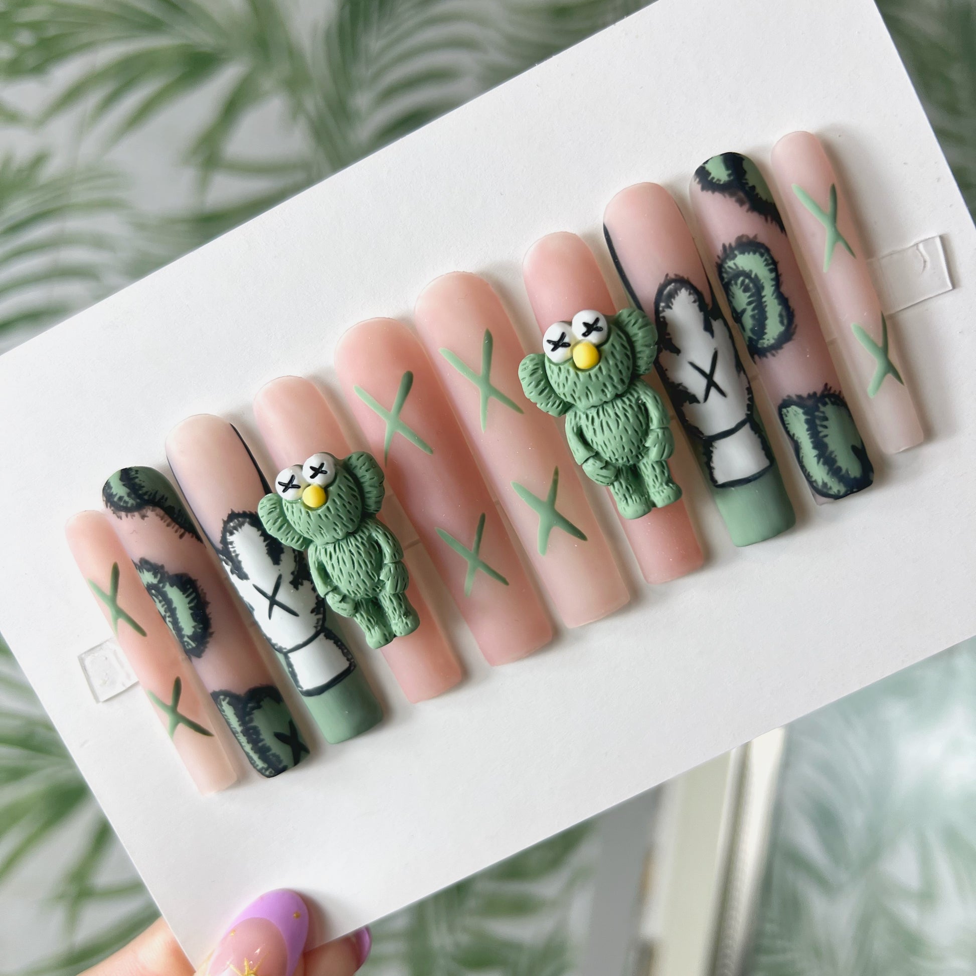 8 Kaws Nails ideas  nails, acrylic nails, long acrylic nails